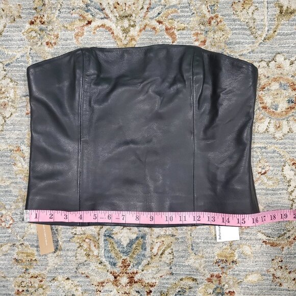 NWT Reformation X Veda Madison Leather Top, Size 8 - Picture 6 of 13
